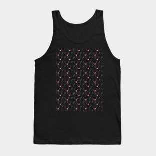 Love pattern pink and white with black background, isolate Tank Top